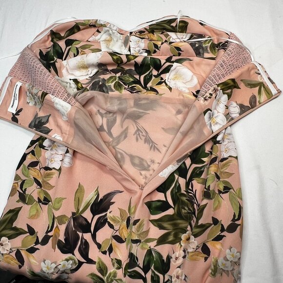 Amanda Uprichard X Revolve Eden Gown Strapless Maxi Rose Floral Pink Medium - Picture 11 of 13